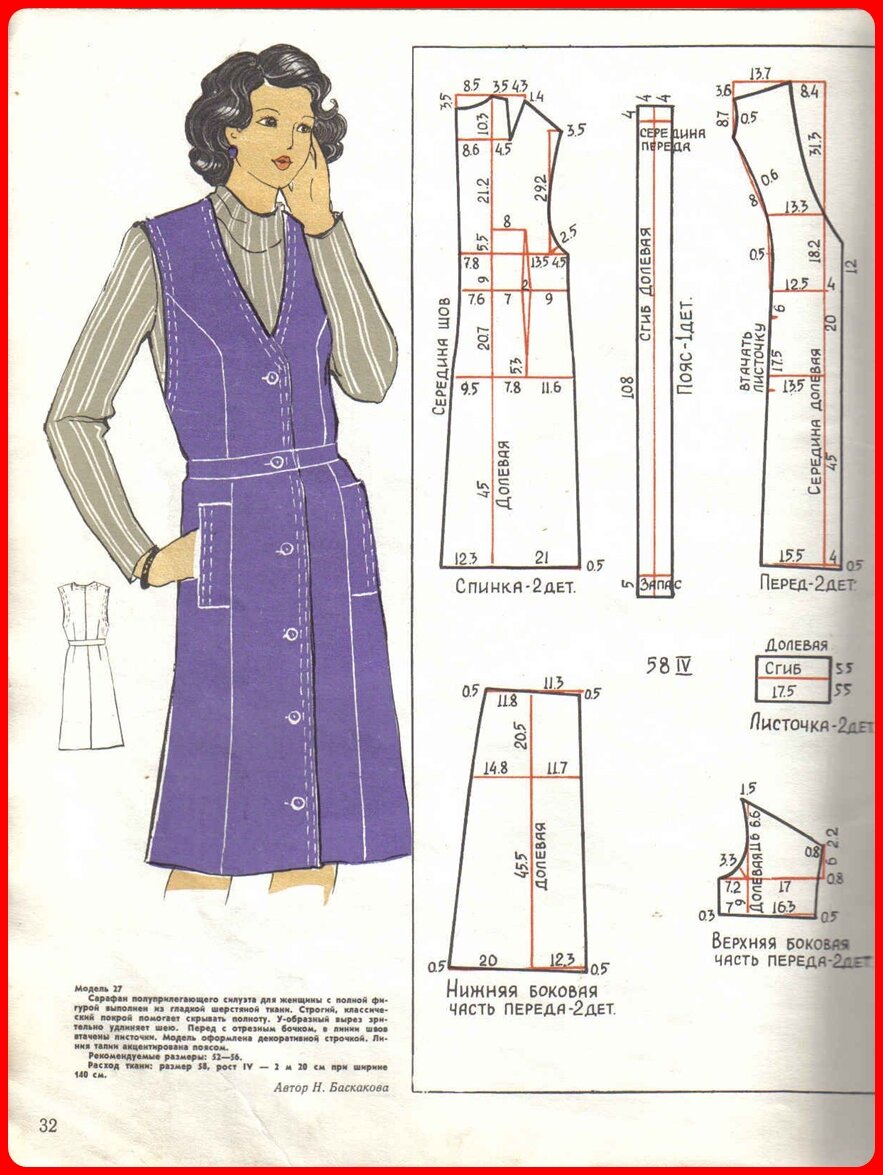 ВЫКРОЙКИ ПЛАТЬЕВ И САРАФАНОВ