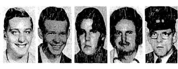 Слева направо: Джек Хютт, Уильям Стерлинг, Джек Мадруга, Теодор Вейхер и Гэри Матиас 