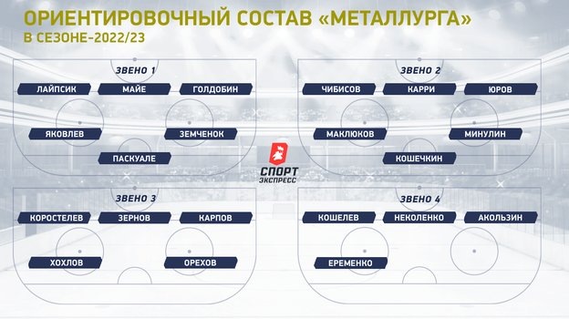    Ориентировочный состав «Металлурга».