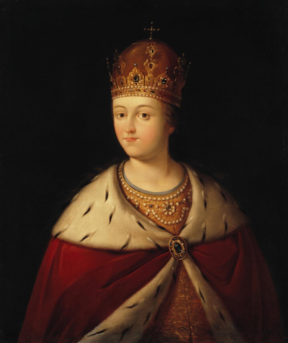 Портрет царевны Софьи (1657-1704), регентши Московского царства с 1682 по 1689 год. Анонимный художник, Эрмитаж.