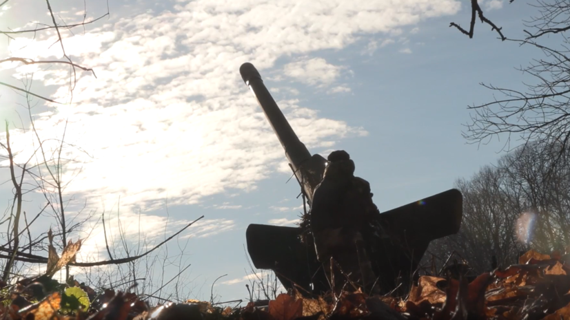     Боевая работа гаубицы «Гиацинт-Б» и РЛС «Зоопарк»  Кадр: видео Министерства обороны РФ