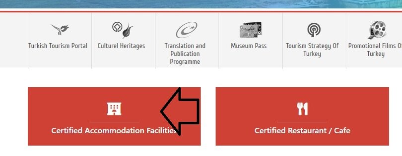 На главной странице нажимайте на красную кнопку: Сертифицированные средства размещения
