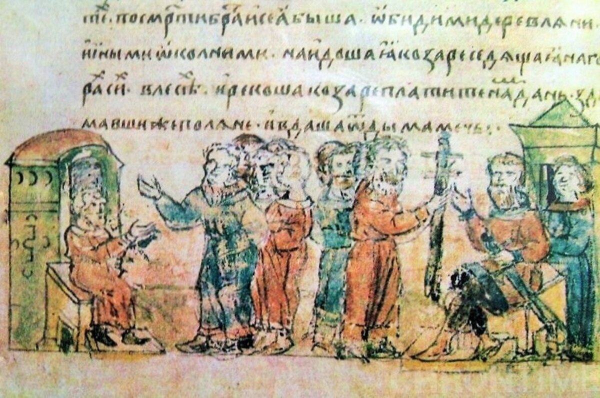 Миниатюра Радзивилловской летописи, XV в.