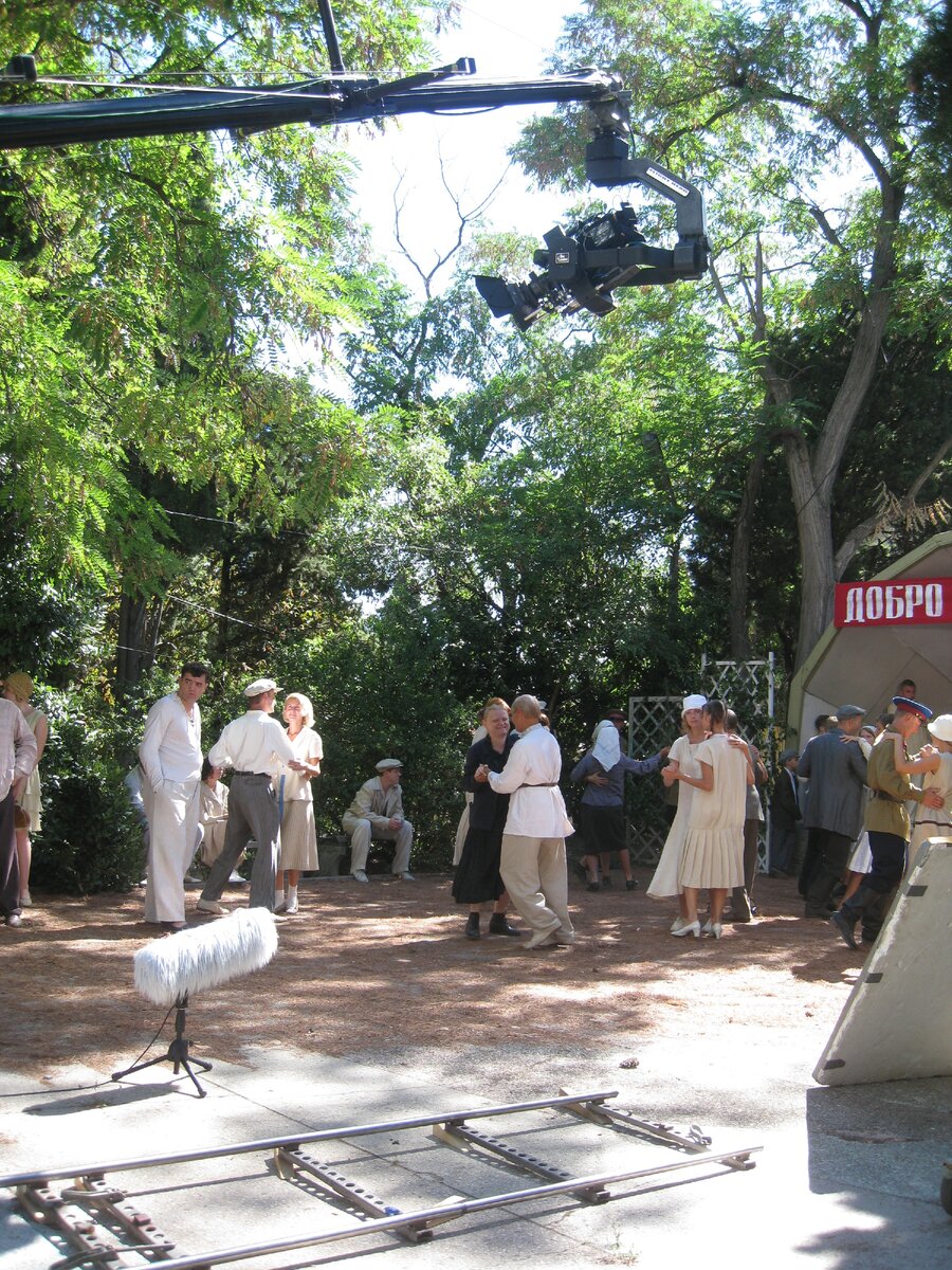 На съёмочной площадке