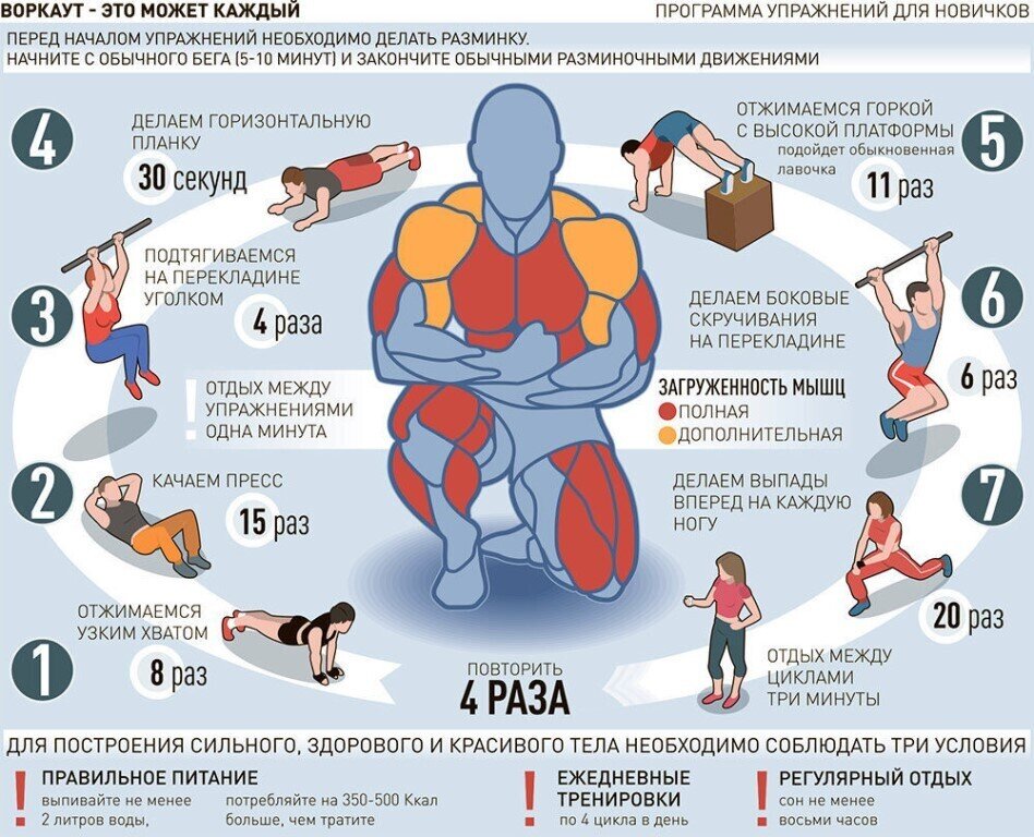 Эффективная круговая тренировка дома | VK