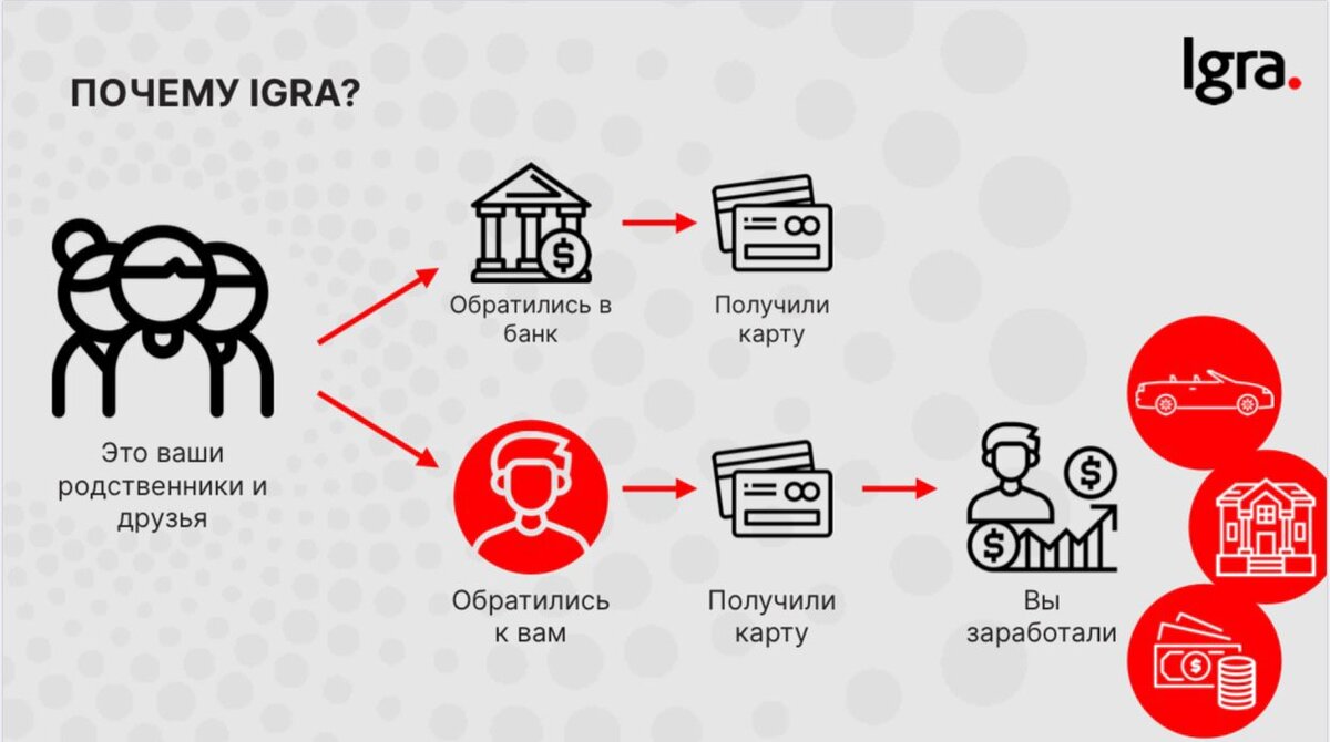 Проэкт IGRA, Суть заработка.