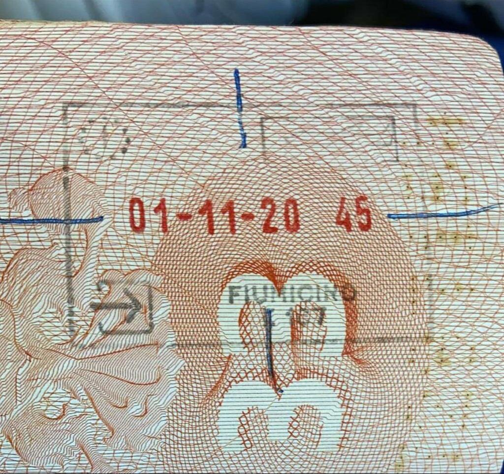 Штамп депортации ноября 2020