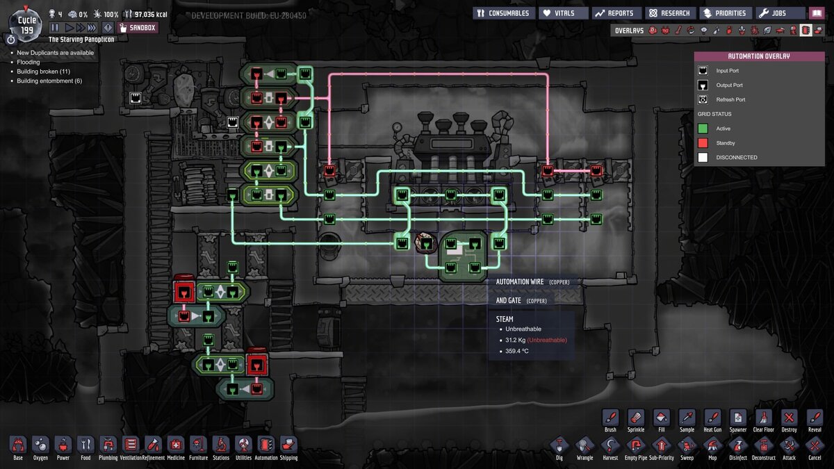 Oxygen not Included: Хочу играть и делиться своими автоматизациями по  добыче энергии :(