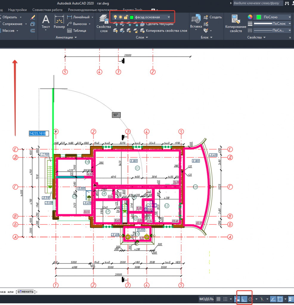 Построение фасада здания в AUTOCAD | AUTOCAD, REVIT, SKETCHUP | Дзен