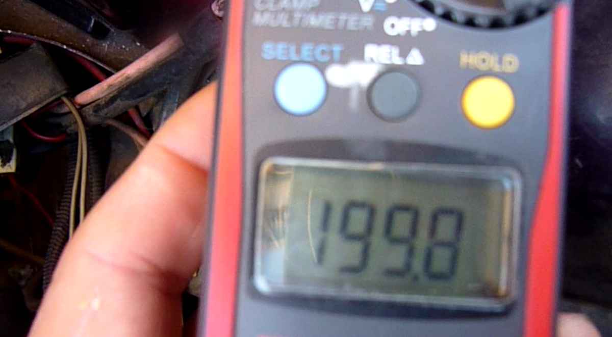 Ток стартера при выжатом сцеплении