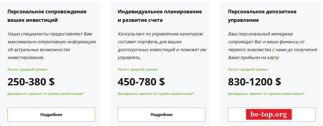 Возможность снять деньги с Компании "Reserve Business" не подтверждена.