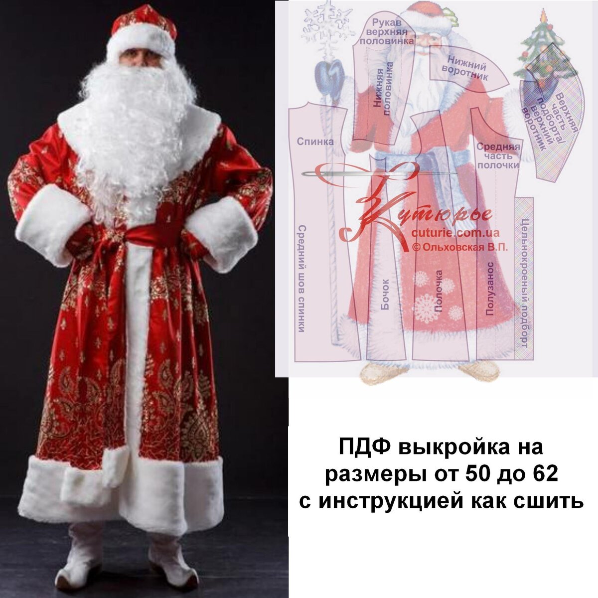 Как сшить шубу для Деда Мороза своими руками