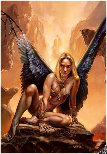 Гарпия с битым крылом.  Автор: Борис Валледжо.