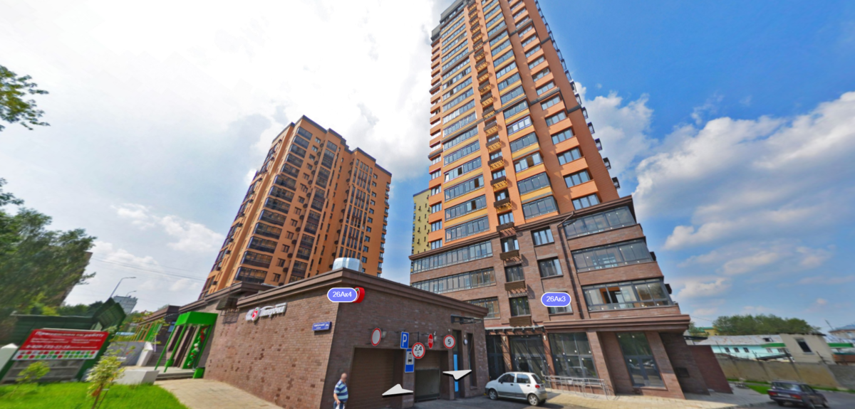 ЖК «Родной Город Каховская» схожий проект от застройщика. Панорама от Яндекса.