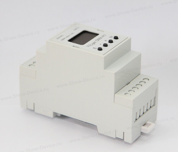 Одноканальное DMX реле на DIN рейку "VJLight DMX-R1". https://shop.show-device.ru/VJLight-DMX-R-1.html