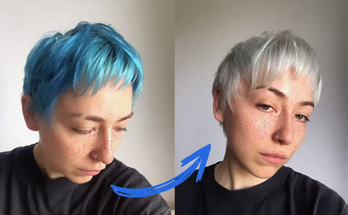 фото автора: до/после