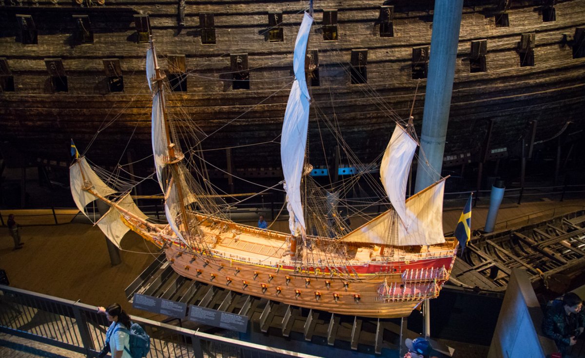 Воссозданная модель корабля Васа