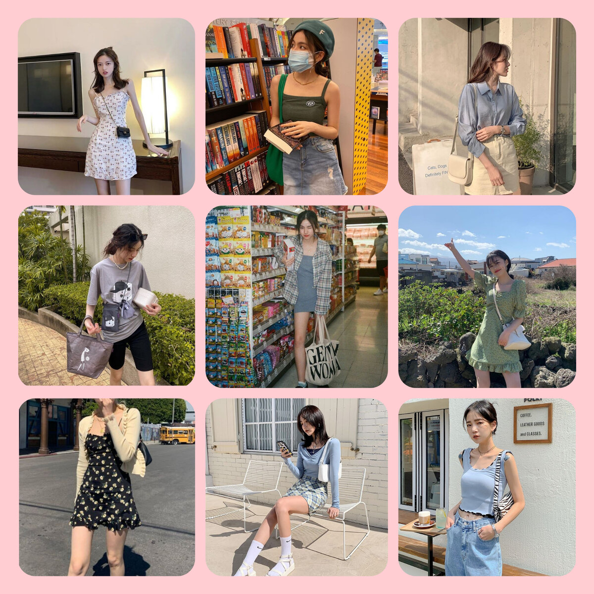 Коллаж фото "Хозяйки и их сумочки"