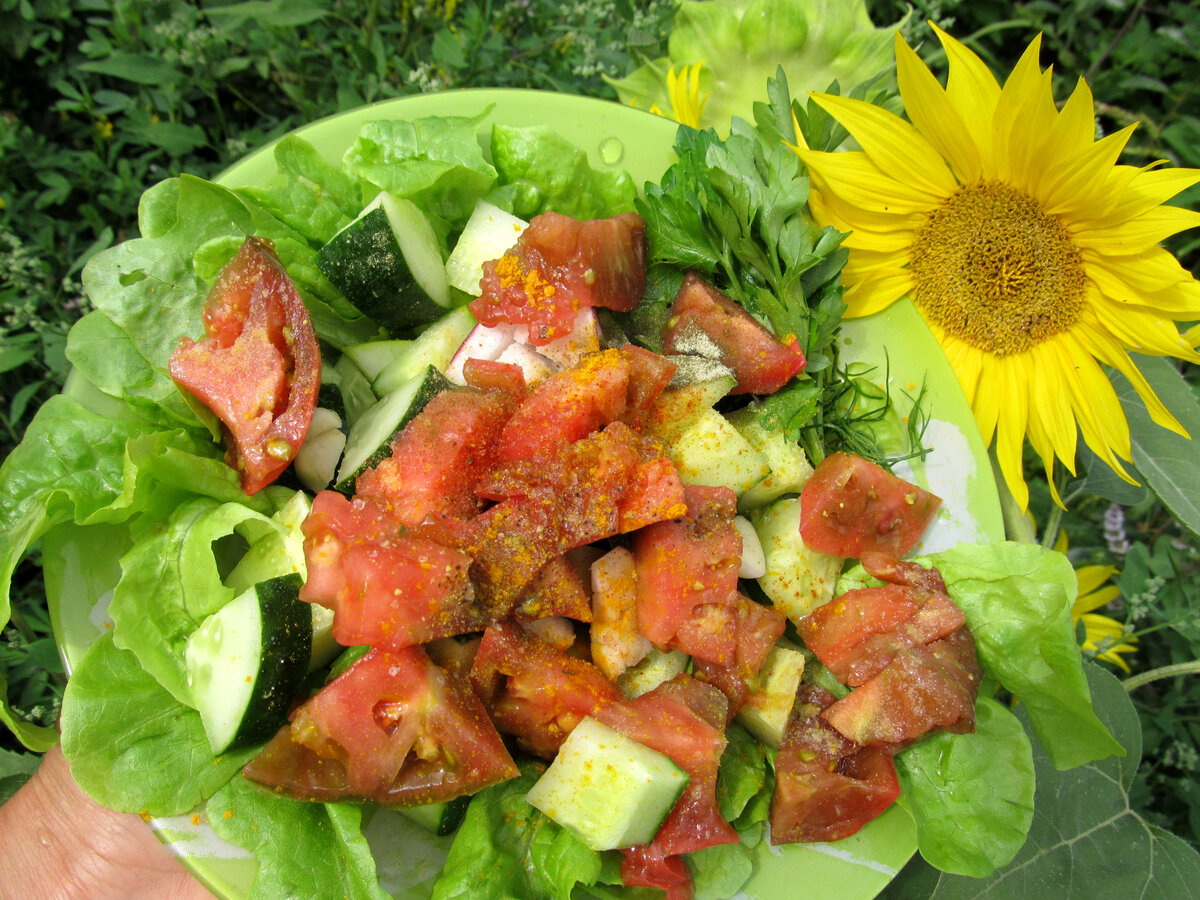 Мясистый летний салат без мяса