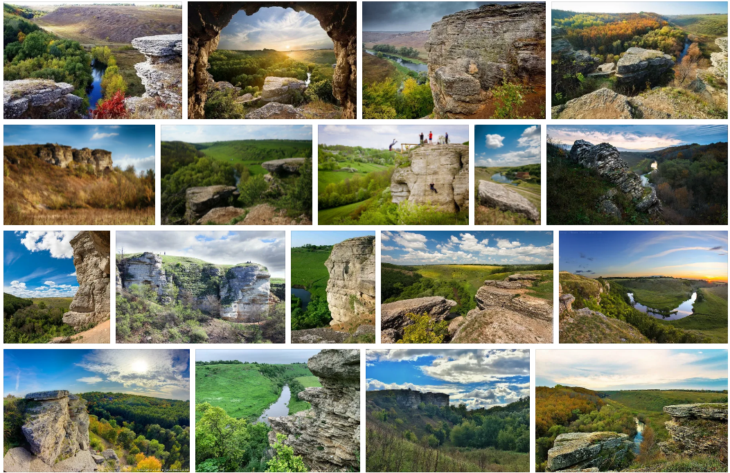 Воргольские скалы, Липецкая область (источник фото Яндекс. Картинки)