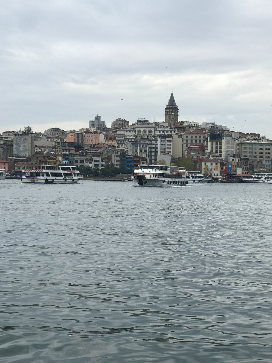 Вид на Галатскую башню и Босфор, Стамбул