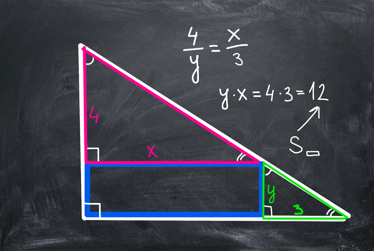 Прямоугольник в треугольнике. Сложная задача, которую давали на  собеседованиях и вступительных экзаменах | Этому не учат в школе | Дзен