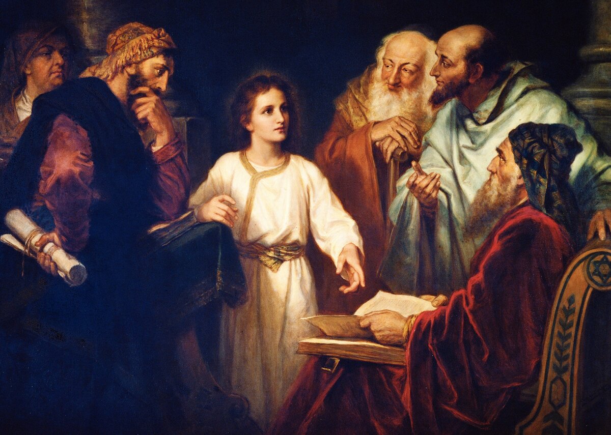 Генрих Гофман. Отрок Иисус в храме. Изображение взято в открытых источниках.