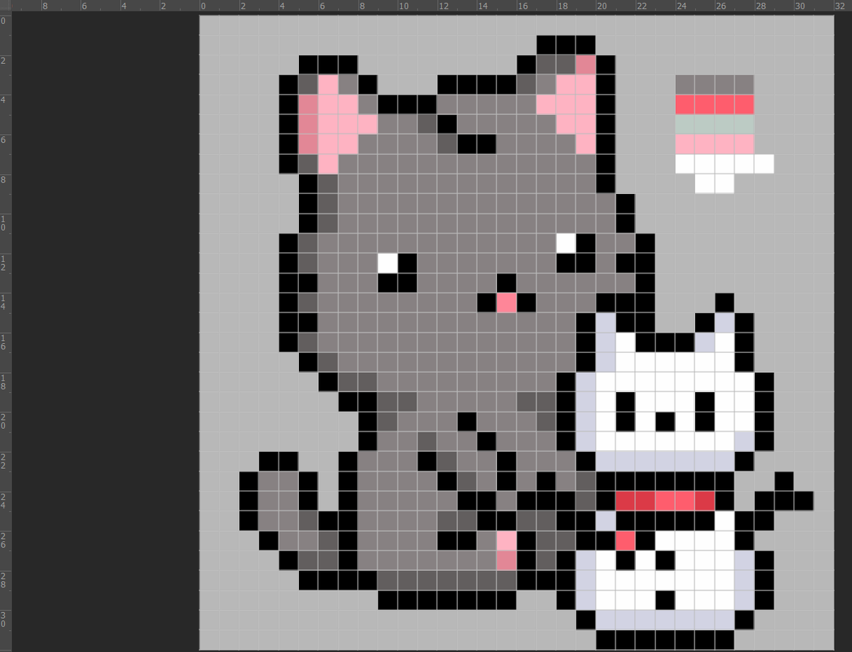 Pixel art:[ 🎅Christmas Cats😺 Pack] Новый год и котики 🐈 Схемы для  Термомозаики 32х32 | ТермоPixel | Дзен