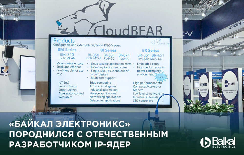 Группа «Вартон», акционер компании «Байкал Электроникс» и ГК Astra Linux, приобрела долю в компании CloudBEAR, российском разработчике процессорных IP-ядер на базе RISC-V.