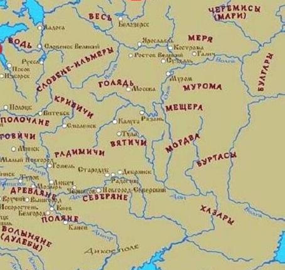 Города вятичей карта - 89 фото