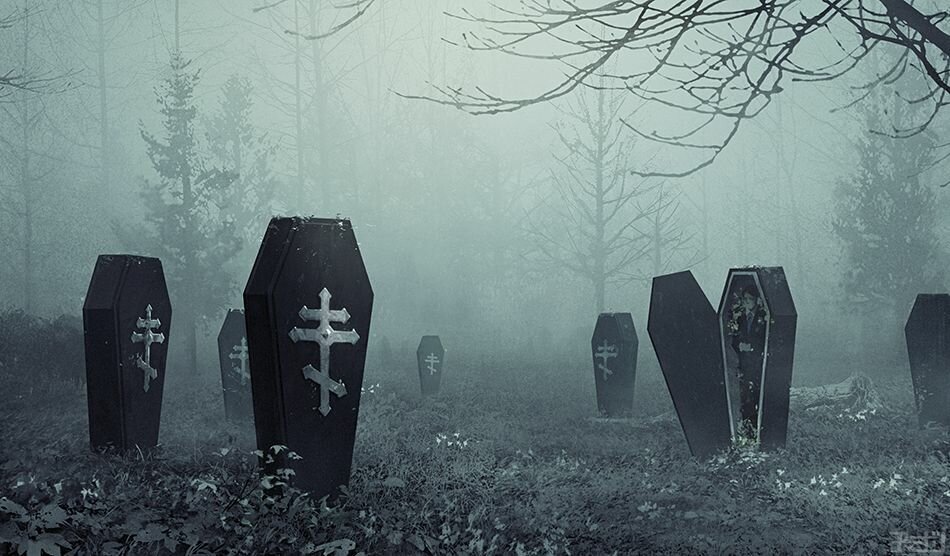 Сад гробов.