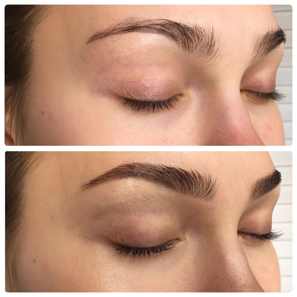 Добавили четких линий и сразу получили ухоженный вид и затемнение на месте отсутствия волосков (перещип)