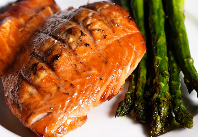 Горбуша на гриле в апельсиновом маринаде