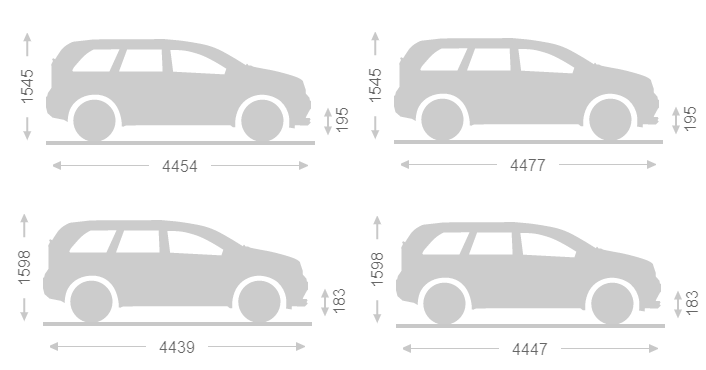 Размеры автомобиля я сделал относительно их кузовов для общей наглядности. 
