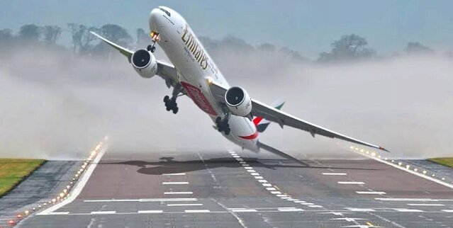 Посадка при боковом ветре...