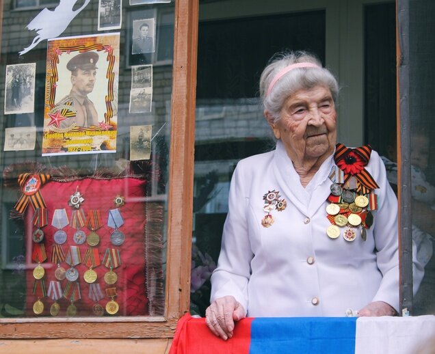 Ветеран Великой Отечественной войны Елена Васильевна Горобец. Азов.