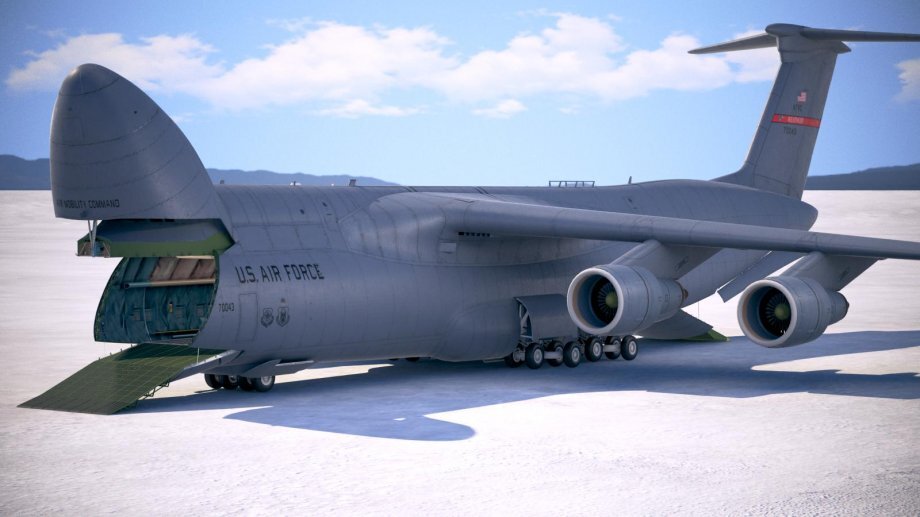 C-5A Galaxy. Источник: https://www.cgstudio.com/3d-model/lockheed-c-5-galaxy-769603