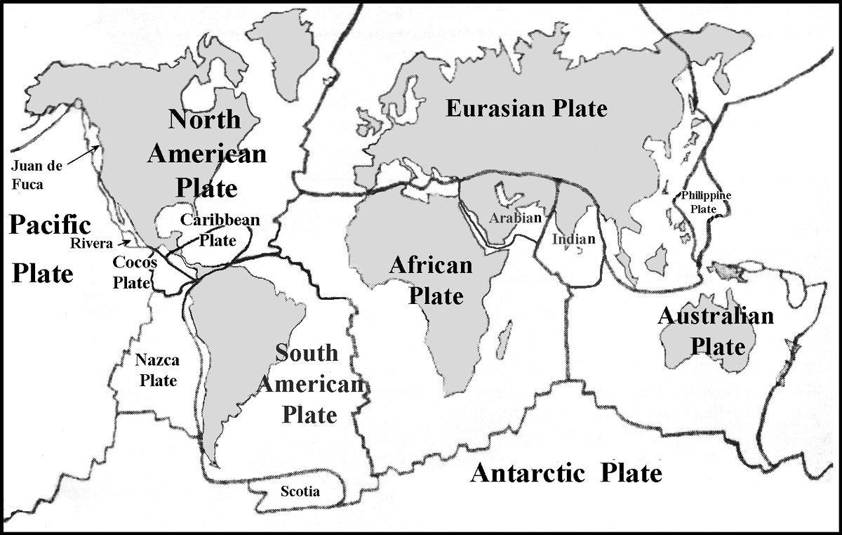 Тектонические плиты земли 