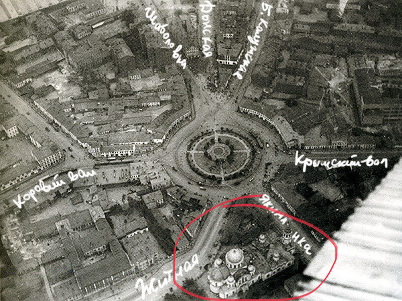 1930-1935 Калужская (Октябрьская) площадь сверху
