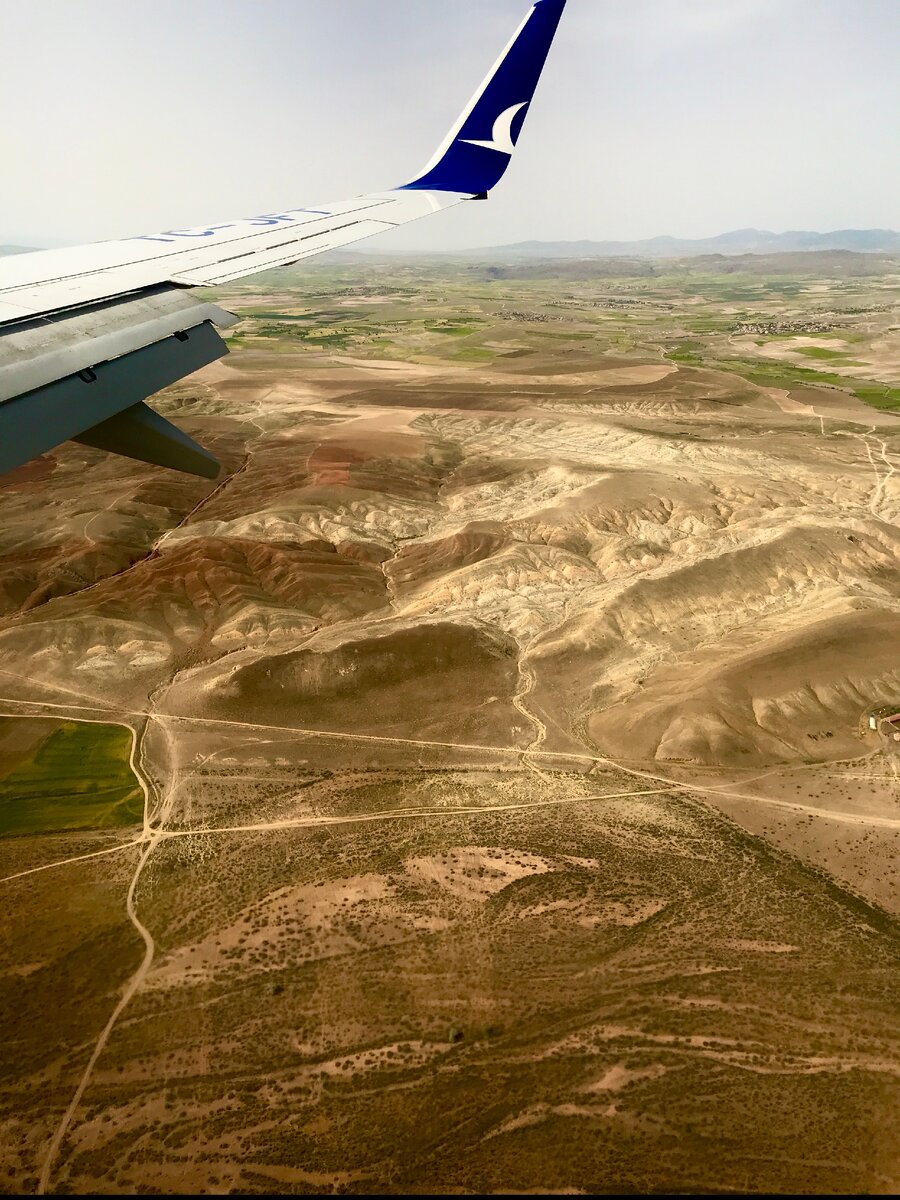 На подлете к аэропорту Nevsehir Kapadokya 