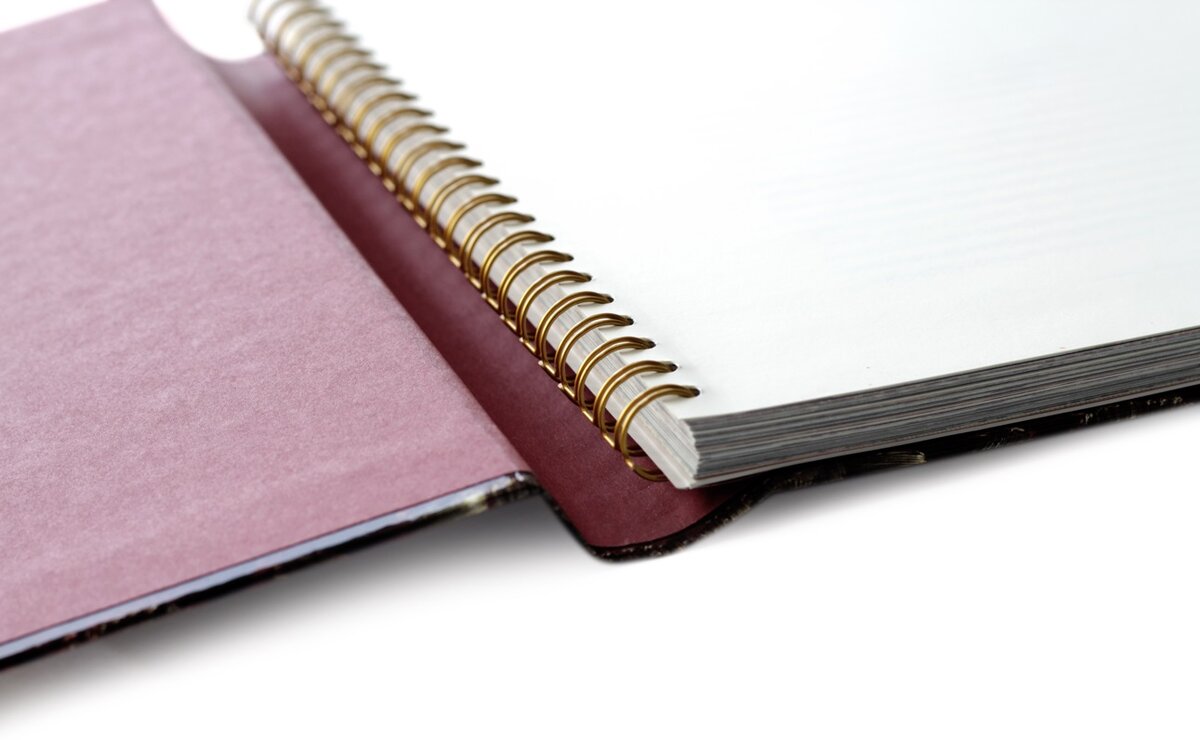 Скрытый переплет на пружину. Фото - собственность типографии "Любавич"