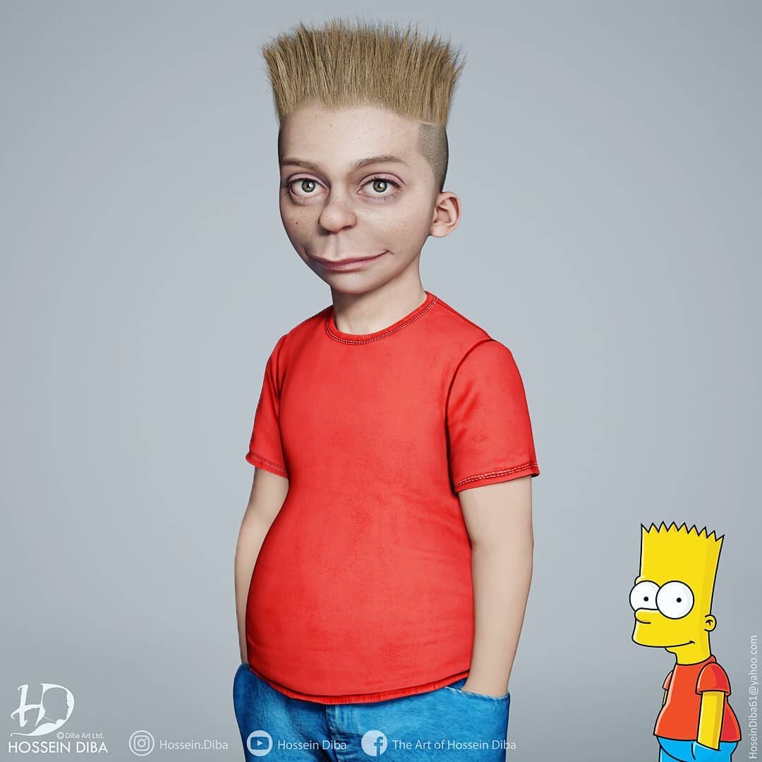 Барт Симпсон. Источник: Instagram @ hossein.diba