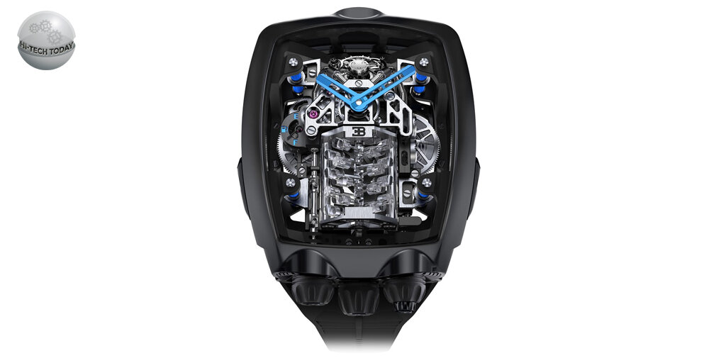 The Jacob & Co. X Bugatti Chiron Tourbillon (вид сверху)