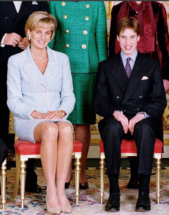 Диана и старший сын Уильям