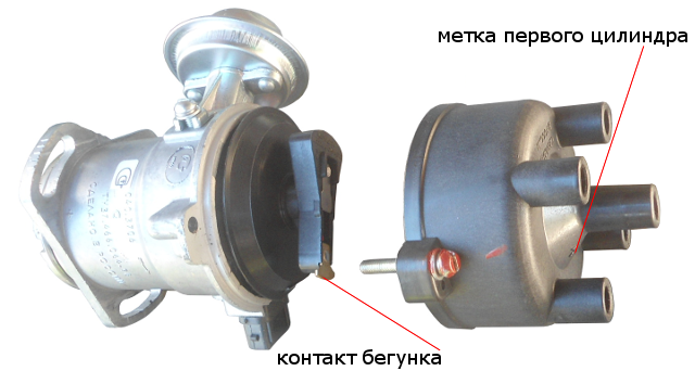 Метка (риска) на маховике двигателя автомобиля