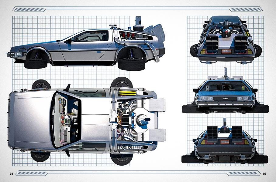 Одна из страниц книги «Back to the Future: DeLorean Time Machine: Owner’s Workshop Manual»