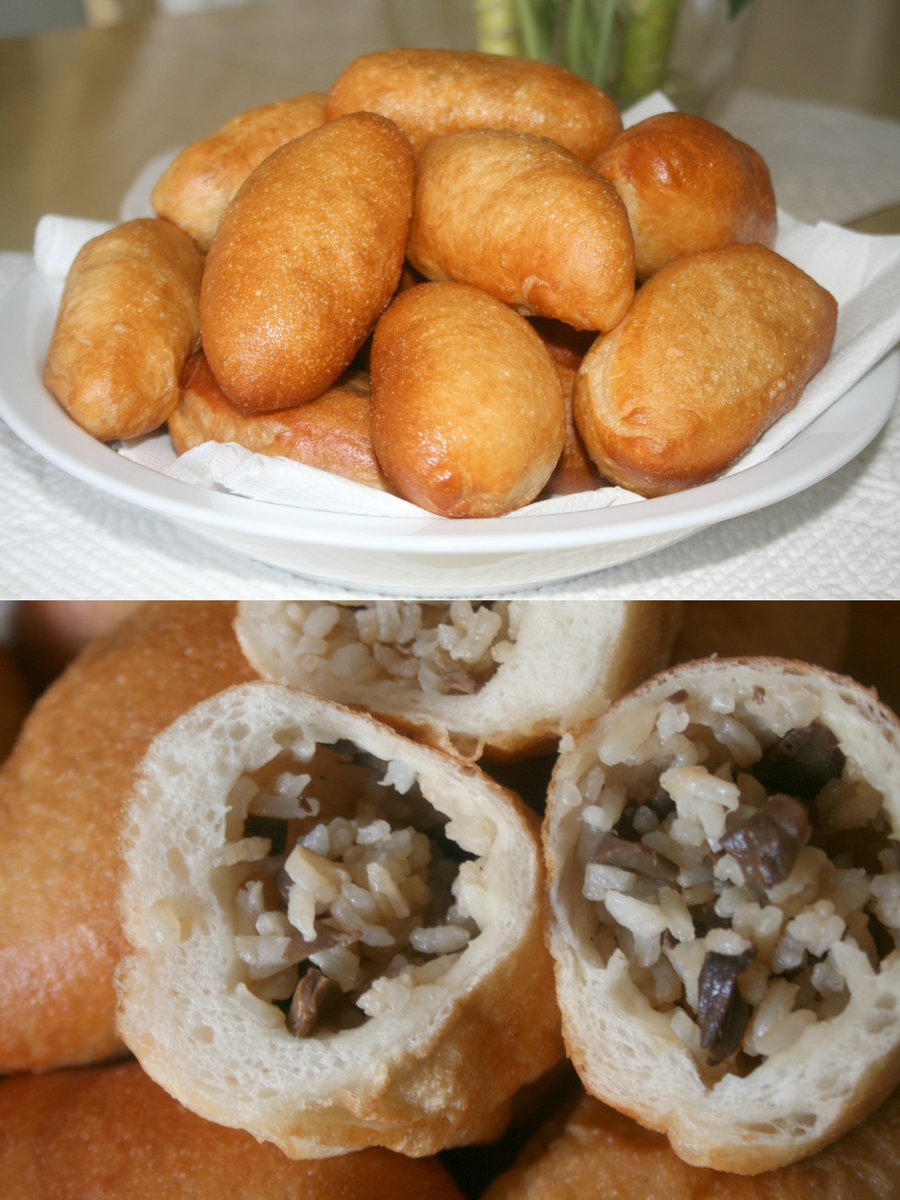 Пирожки с жареным рисом