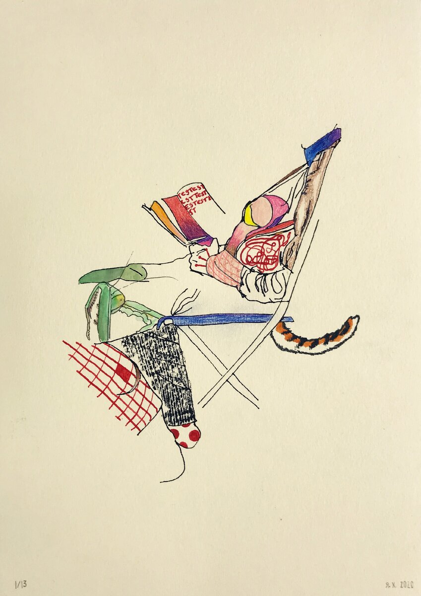 1/13
Акварель, чернила, индустриальный маркер, карандаши, тушь, акварельные карандаши, гелиевая ручка