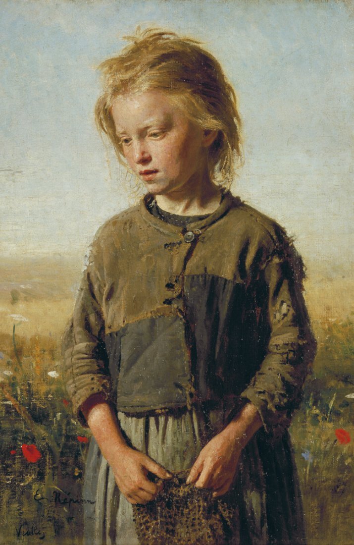 Илья Репин "Нищая", 1874. Иркутский областной художественный музей имени В. П. Сукачёва, Иркутск. 