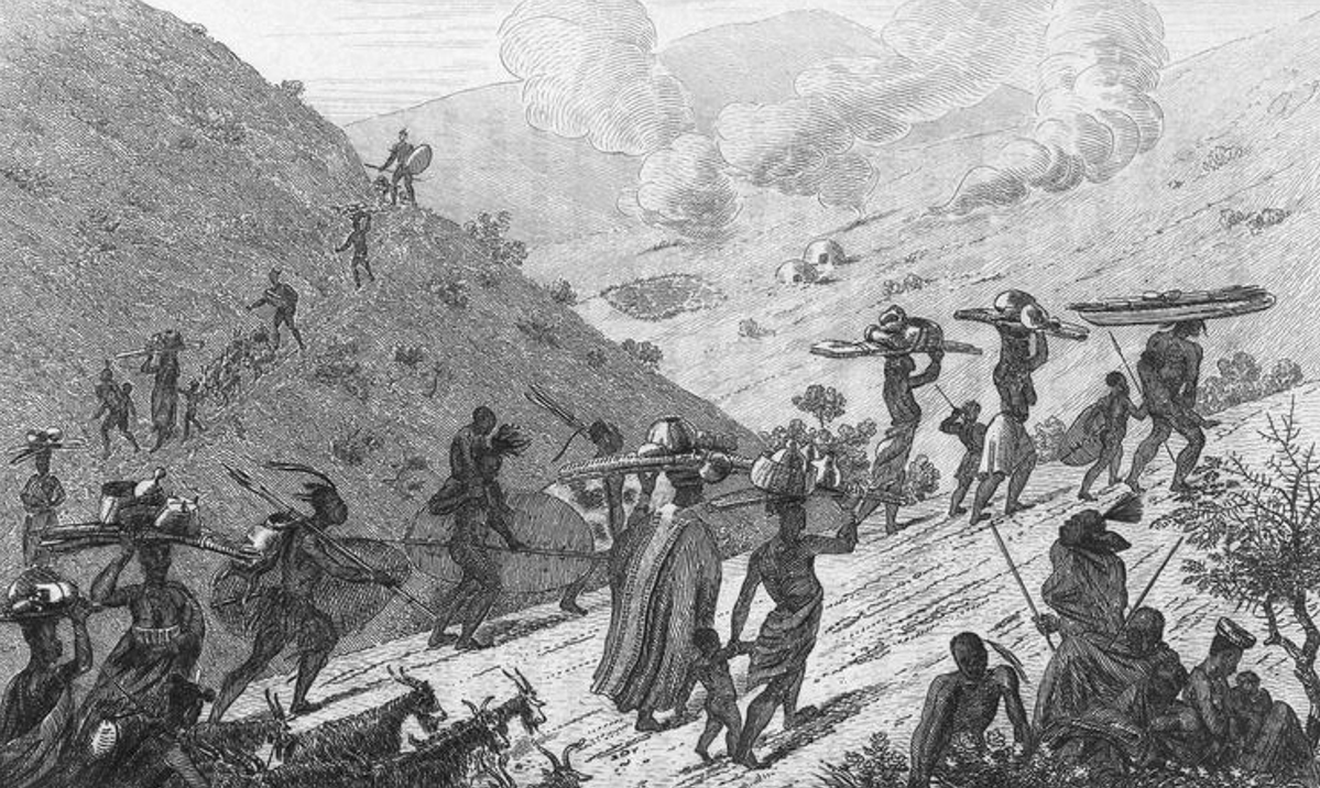 Массовое переселение африканских народов. Следствие мефекане.